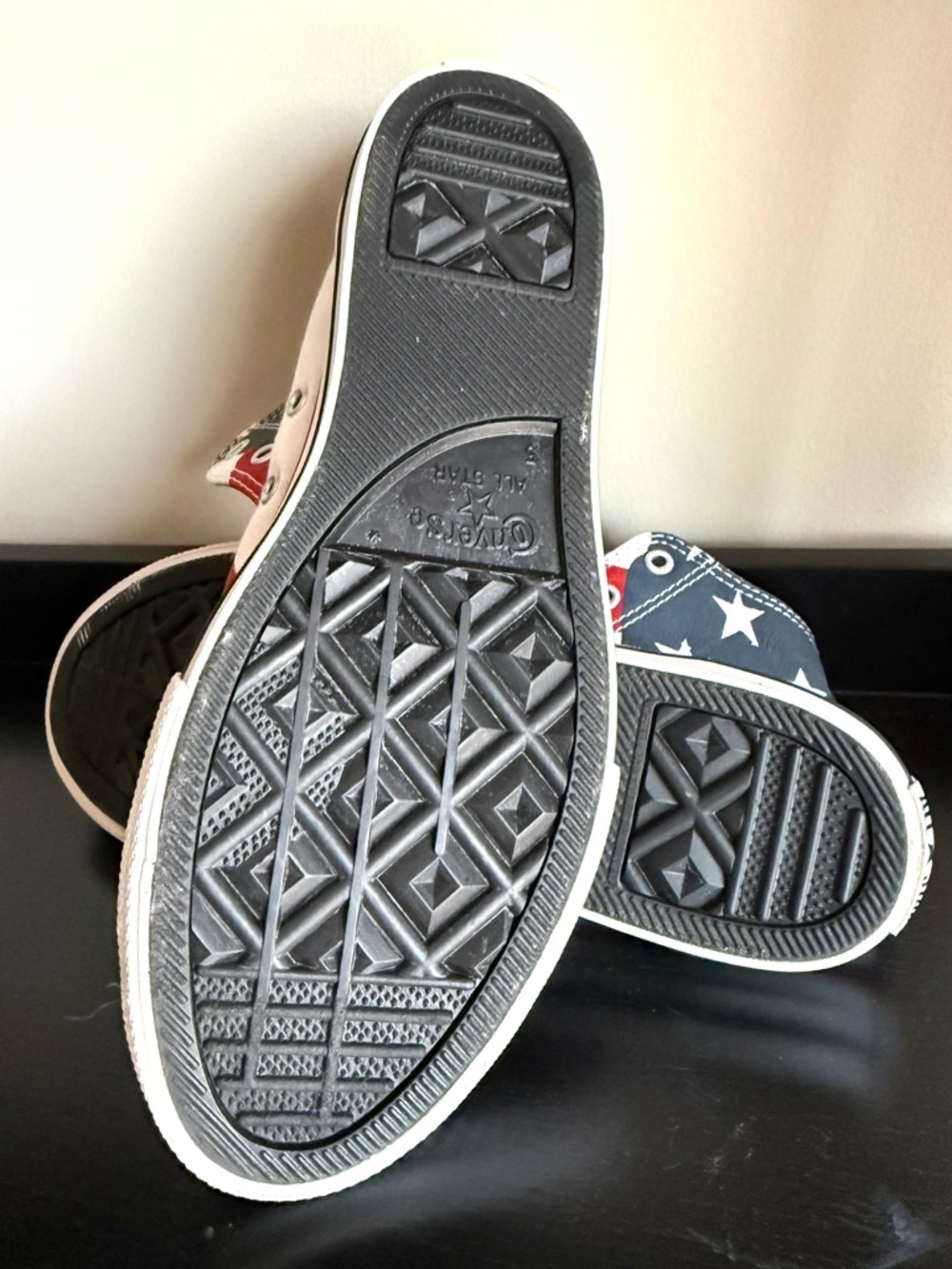 Converse All Star High Top Sneakers /American Flag Stars Red White Blue / Womens - Picture 6 of 7